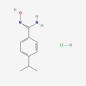 molecular formula C10H15ClN2O B11818329 N'-hydroxy-4-propan-2-ylbenzenecarboximidamide;hydrochloride 