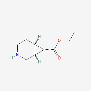 molecular formula C9H15NO2 B11818350 Rac-ethyl (1R,6S,7S)-3-azabicyclo[4.1.0]heptane-7-carboxylate 