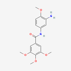 molecular formula C17H20N2O5 B1181848 N-(3-amino-4-methoxyphenyl)-3,4,5-trimethoxybenzamide 