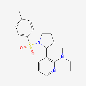 molecular formula C19H25N3O2S B11818572 N-Ethyl-N-methyl-3-(1-tosylpyrrolidin-2-yl)pyridin-2-amine 