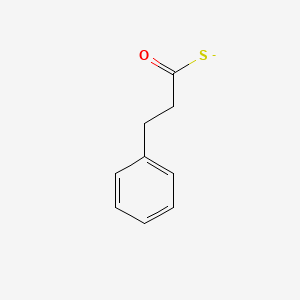 molecular formula C9H9OS- B11818683 3-Phenylpropanethioate 