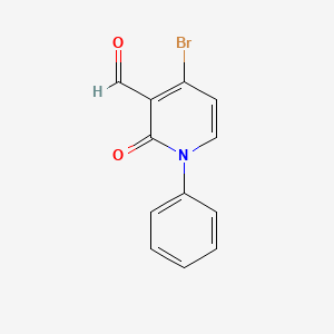 molecular formula C12H8BrNO2 B11818771 4-Bromo-2-oxo-1-phenyl-1,2-dihydropyridine-3-carbaldehyde 