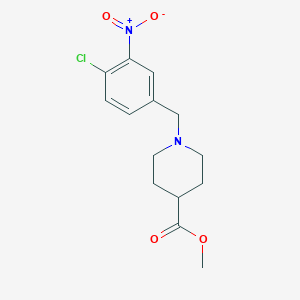 molecular formula C14H17ClN2O4 B11818832 Methyl 1-(4-chloro-3-nitrobenzyl)piperidine-4-carboxylate 