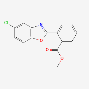 molecular formula C15H10ClNO3 B11818841 Methyl 2-(5-chlorobenzo[d]oxazol-2-yl)benzoate 
