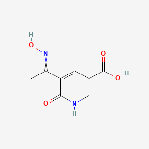 molecular formula C8H8N2O4 B11818877 5-[(1E)-1-(hydroxyimino)ethyl]-6-oxo-1,6-dihydropyridine-3-carboxylic acid 