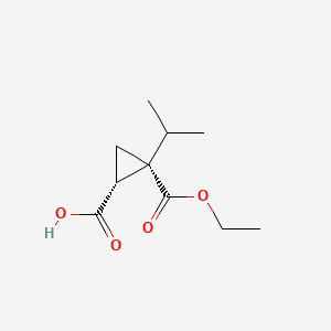 molecular formula C10H16O4 B11818903 rac-(1R,2R)-2-(ethoxycarbonyl)-2-(propan-2-yl)cyclopropane-1-carboxylic acid 