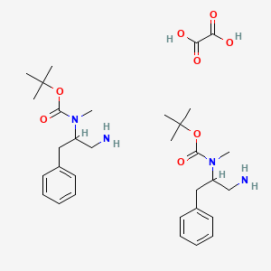molecular formula C32H50N4O8 B11818917 tert-butyl N-(1-amino-3-phenylpropan-2-yl)-N-methylcarbamate;oxalic acid 