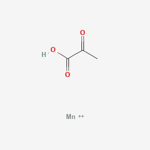 molecular formula C3H4MnO3+2 B11819002 Propanoic acid, 2-oxo-, manganese(2+) salt 