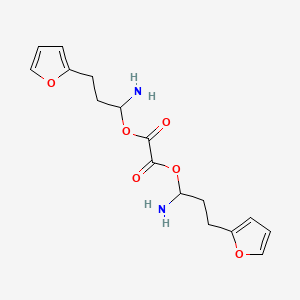 molecular formula C16H20N2O6 B11819039 Bis[1-amino-3-(furan-2-yl)propyl] oxalate 