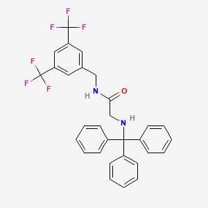 molecular formula C30H24F6N2O B11819182 N-(3,5-Bis(trifluoroMethyl)benzyl)-2-(tritylaMino)acetaMide 