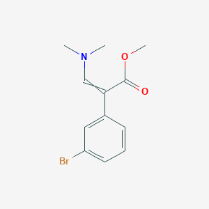 molecular formula C12H14BrNO2 B11819225 methyl 2-(3-bromophenyl)-3-(dimethylamino)prop-2-enoate 