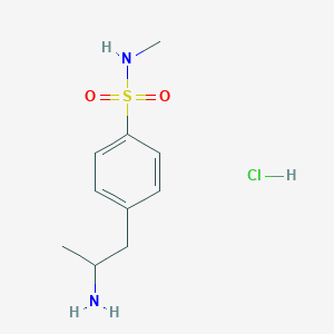 molecular formula C10H17ClN2O2S B11819249 4-(2-Aminopropyl)-N-methylbenzene-1-sulfonamide hydrochloride 