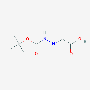 molecular formula C8H16N2O4 B118194 2-(2-(tert-butoxycarbonyl)-1-methylhydrazinyl)acetic acid CAS No. 142683-66-7