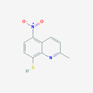 molecular formula C10H8N2O2S B11819429 2-Methyl-5-nitroquinoline-8-thiol 