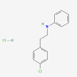 molecular formula C14H15Cl2N B11819449 N-[2-(4-chlorophenyl)ethyl]aniline;hydrochloride 