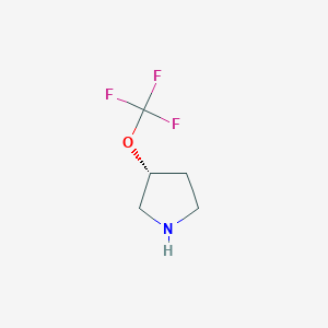 molecular formula C5H8F3NO B11819472 (R)-3-(trifluoromethoxy)pyrrolidine 