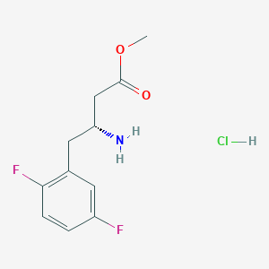 molecular formula C11H14ClF2NO2 B11819554 methyl (3R)-3-amino-4-(2,5-difluorophenyl)butanoate;hydrochloride 