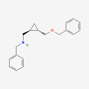 molecular formula C19H23NO B11819556 N-Benzyl-1-((1S,2S)-2-((benzyloxy)methyl)cyclopropyl)methanamine 