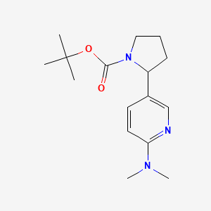 molecular formula C16H25N3O2 B11819571 tert-Butyl 2-(6-(dimethylamino)pyridin-3-yl)pyrrolidine-1-carboxylate 