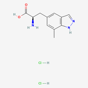 molecular formula C11H15Cl2N3O2 B11819659 (R)-2-Amino-3-(7-methyl-1H-indazol-5-yl)propanoic acid dihydrochloride CAS No. 1414976-15-0