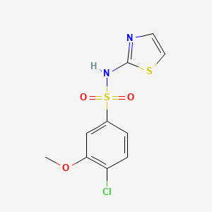 molecular formula C10H9ClN2O3S2 B1181968 4-chloro-3-methoxy-N-(1,3-thiazol-2-yl)benzenesulfonamide 