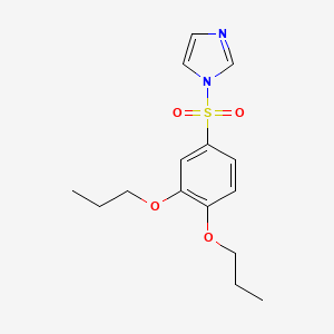 molecular formula C15H20N2O4S B1181978 1-(3,4-dipropoxybenzenesulfonyl)-1H-imidazole 