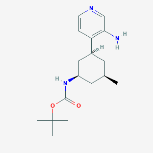 molecular formula C17H27N3O2 B11819863 tert-Butyl ((1R,3S,5R)-3-(3-aminopyridin-4-yl)-5-methylcyclohexyl)carbamate 
