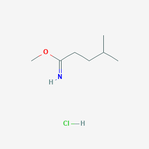 molecular formula C7H16ClNO B11819866 Methyl 4-methylpentanimidate;hydrochloride CAS No. 101948-24-7