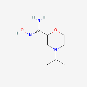 molecular formula C8H17N3O2 B11819887 N'-hydroxy-4-propan-2-ylmorpholine-2-carboximidamide 