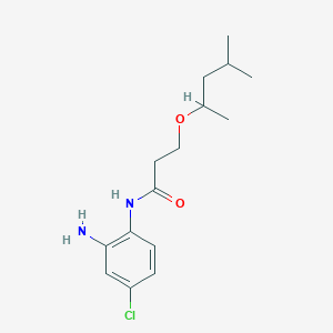 molecular formula C15H23ClN2O2 B11819915 N-(2-Amino-4-chlorophenyl)-3-[(4-methylpentan-2-YL)oxy]propanamide 