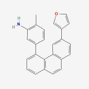 molecular formula C25H19NO B11819969 5-[6-(Furan-3-yl)phenanthren-4-yl]-2-methylaniline 