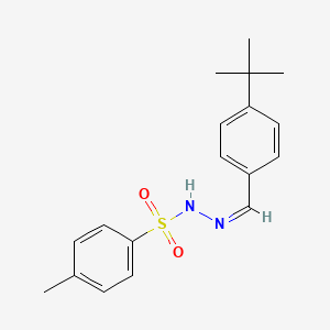 molecular formula C18H22N2O2S B11819980 N-[(Z)-(4-tert-butylphenyl)methylideneamino]-4-methylbenzenesulfonamide 