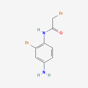 molecular formula C8H8Br2N2O B11820043 N-(4-amino-2-bromophenyl)-2-bromoacetamide 