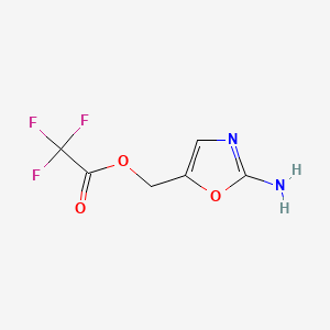 molecular formula C6H5F3N2O3 B11820104 (2-Amino-1,3-oxazol-5-yl)methyl 2,2,2-trifluoroacetate 