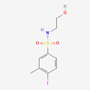molecular formula C9H12INO3S B1182014 N-(2-hydroxyethyl)-4-iodo-3-methylbenzenesulfonamide 