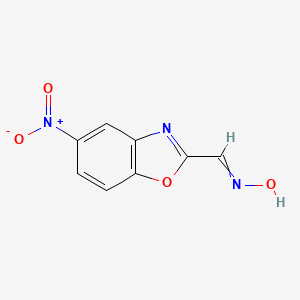 molecular formula C8H5N3O4 B11820220 N-[(5-nitro-1,3-benzoxazol-2-yl)methylidene]hydroxylamine 