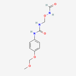 molecular formula C11H15N3O5 B11820243 N-((3-(4-(Methoxymethoxy)phenyl)ureido)methoxy)formamide 