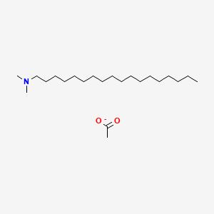 molecular formula C22H46NO2- B11820389 N,N-dimethyloctadecan-1-amine;acetate 
