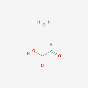molecular formula C₂H₄O₄ B118204 Glyoxylic acid monohydrate CAS No. 563-96-2