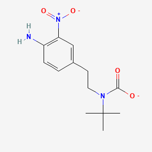 molecular formula C13H18N3O4- B11820495 N-[2-(4-amino-3-nitrophenyl)ethyl]-N-tert-butylcarbamate 