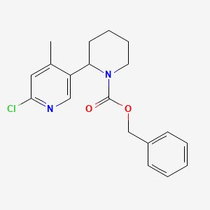 molecular formula C19H21ClN2O2 B11820523 Benzyl 2-(6-chloro-4-methylpyridin-3-yl)piperidine-1-carboxylate 