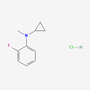 molecular formula C10H13ClFN B11820525 N-cyclopropyl-2-fluoro-N-methylaniline;hydrochloride 