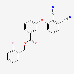 molecular formula C22H13FN2O3 B1182053 2-Fluorobenzyl 3-(2,3-dicyanophenoxy)benzoate 