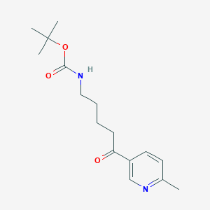 molecular formula C16H24N2O3 B11820623 tert-Butyl(5-(6-methylpyridin-3-yl)-5-oxopentyl)carbamate 