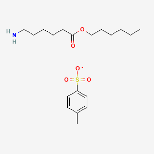 molecular formula C19H32NO5S- B11820704 Hexyl 6-aminohexanoate;4-methylbenzenesulfonate 