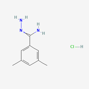 molecular formula C9H14ClN3 B11820758 N'-amino-3,5-dimethylbenzenecarboximidamide;hydrochloride 