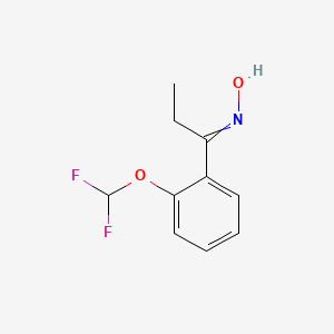 molecular formula C10H11F2NO2 B11820779 N-[1-[2-(difluoromethoxy)phenyl]propylidene]hydroxylamine 