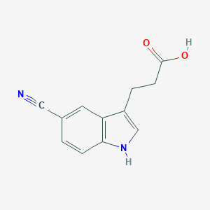 molecular formula C12H10N2O2 B118208 3-(5-cyano-1H-indol-3-yl)propanoic Acid CAS No. 149681-66-3
