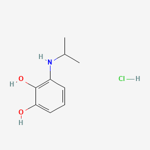molecular formula C9H14ClNO2 B11820836 3-(Propan-2-ylamino)benzene-1,2-diol;hydrochloride 