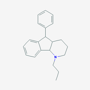 molecular formula C21H25N B011821 1-Propyl-5-phenyl-2,3,4,4a,5,9b-hexahydro-1H-indeno(1,2-b)pyridine CAS No. 107035-09-6